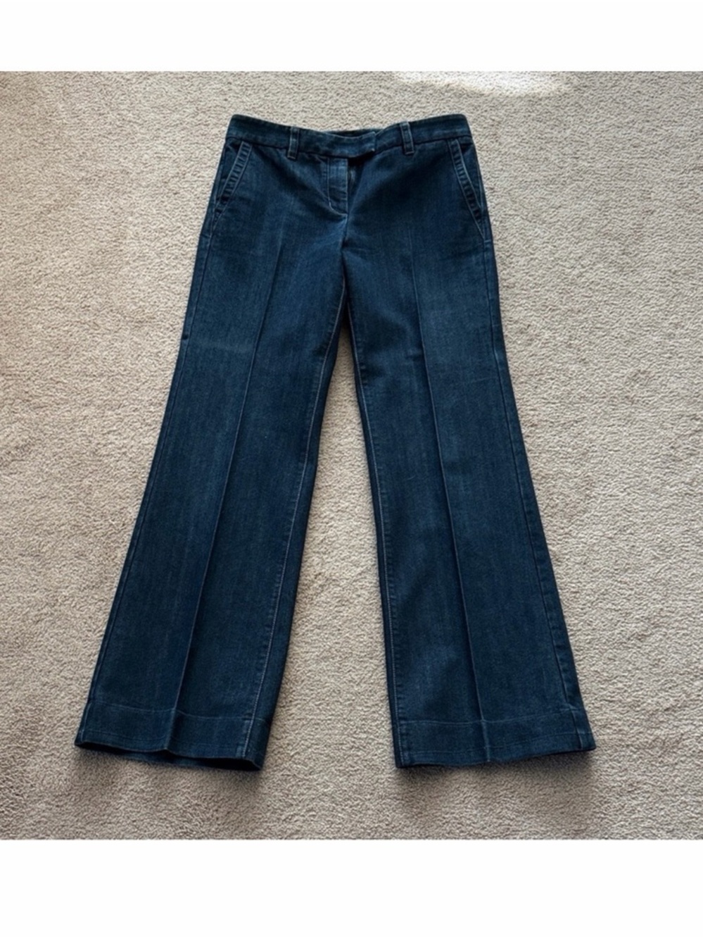 Ann Taylor Dark Blue Flare Jeans with Side Pockets